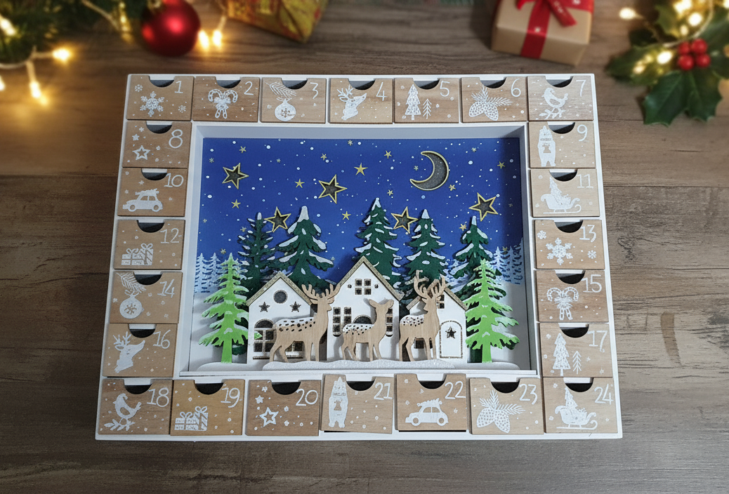 Light Up Wooden Advent Calendar