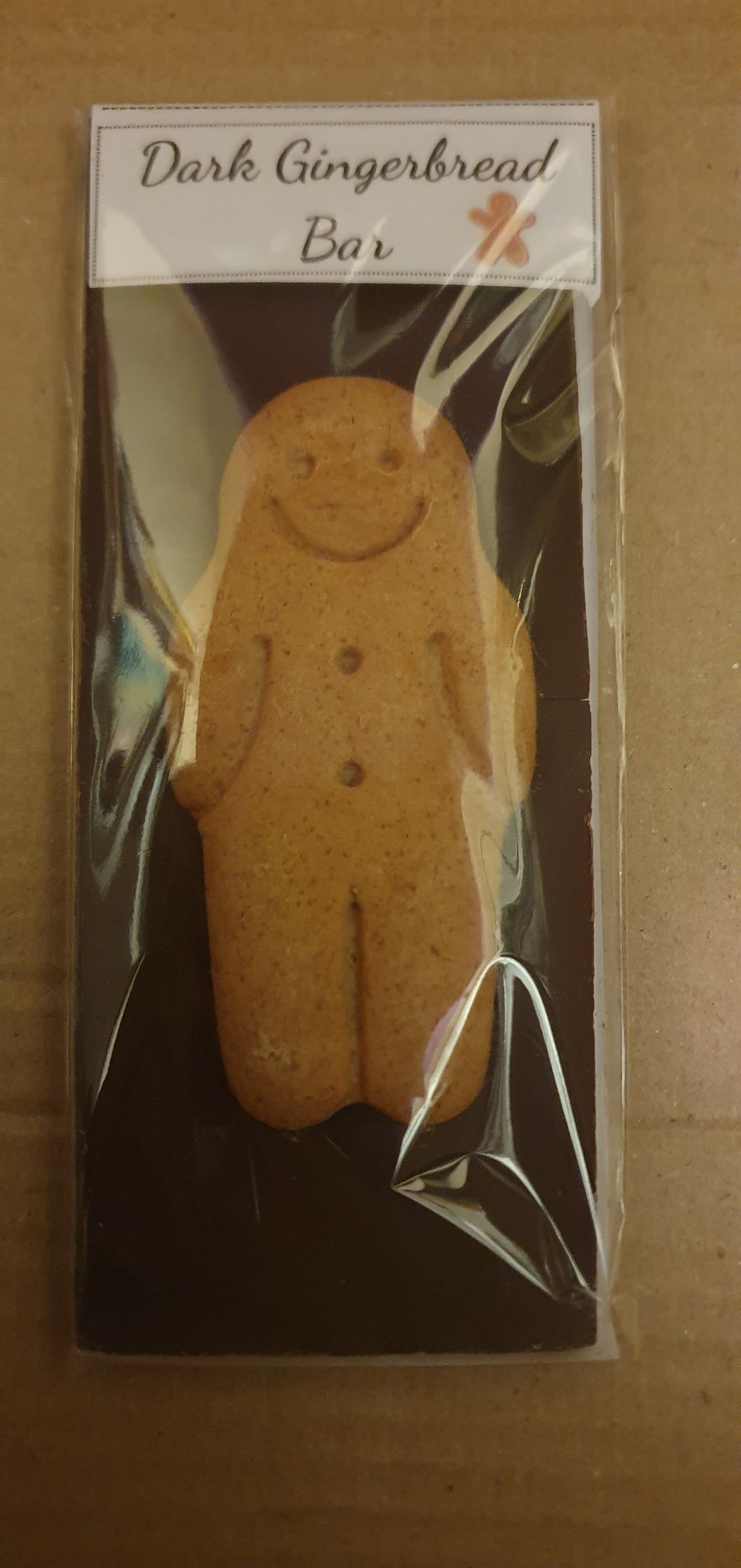 Dark Gingerbread men Chocolate Bar