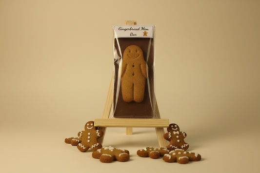 Chocolate bar of choice topped with a gingerbread man